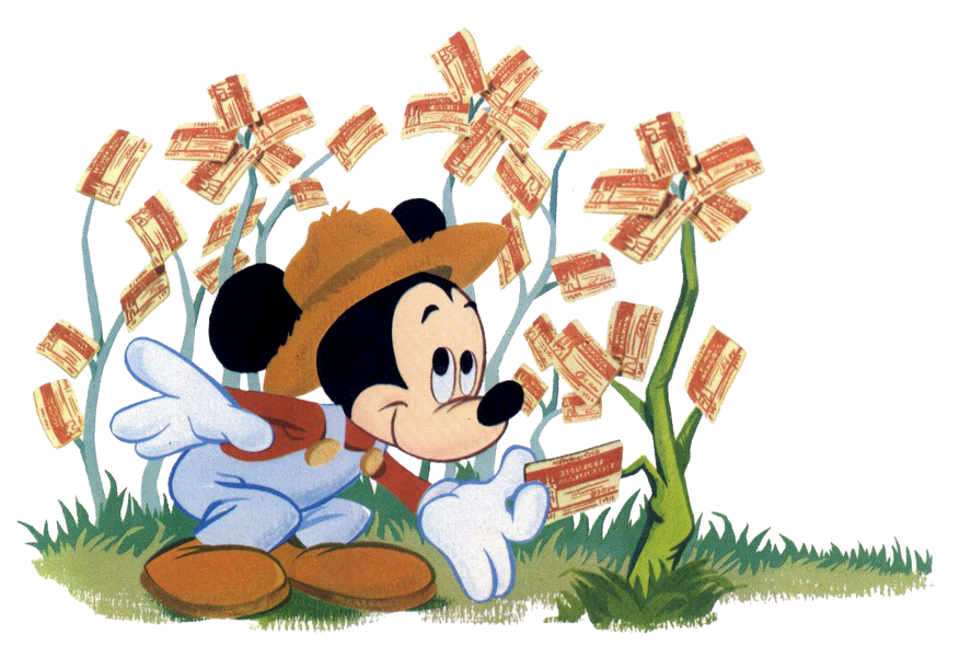 Mickey clipart tree. Farmer gardener mouse ticket