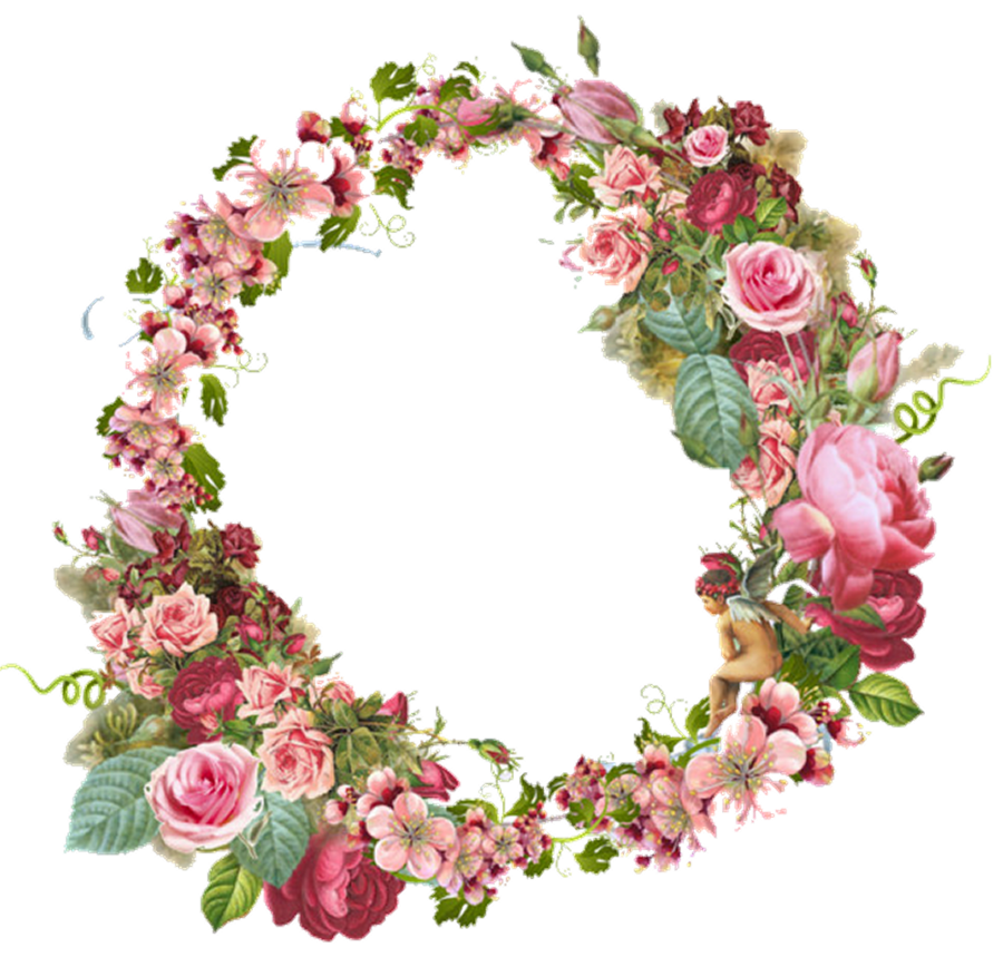 oval clipart floral wreath