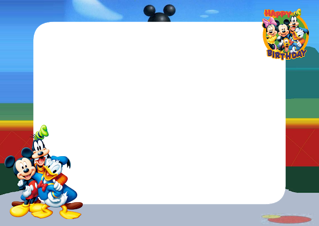 Birthday printable frames cartoon. Mickey mouse frame png