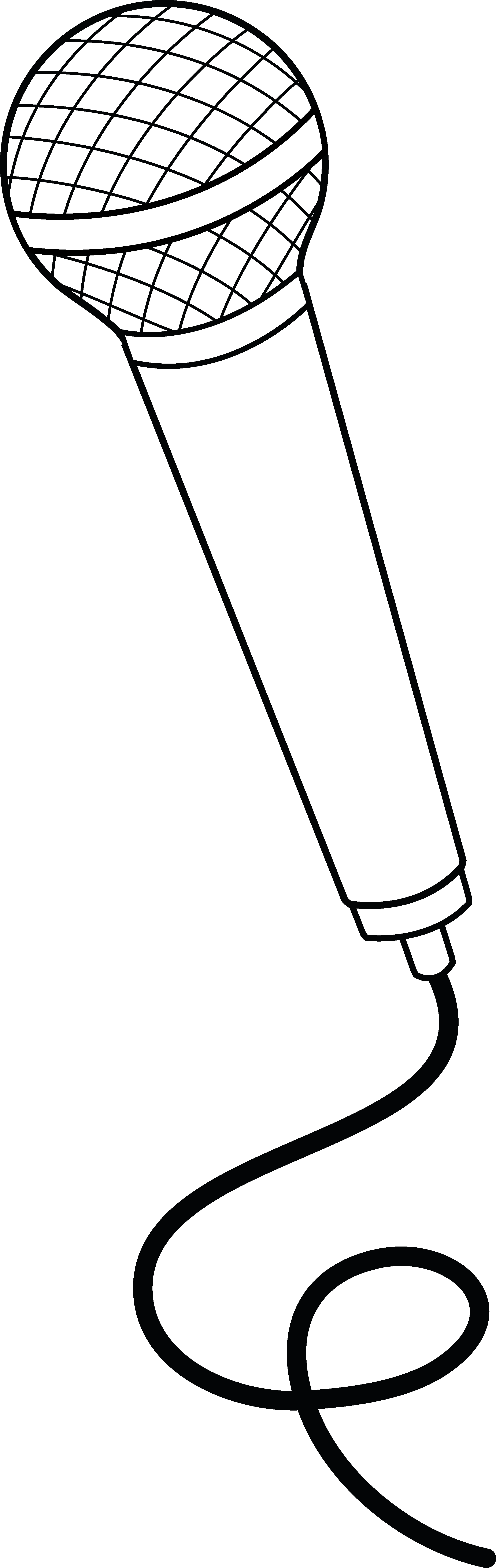 Microphone clipart coloring page. Pages eskayalitim clipartioncom