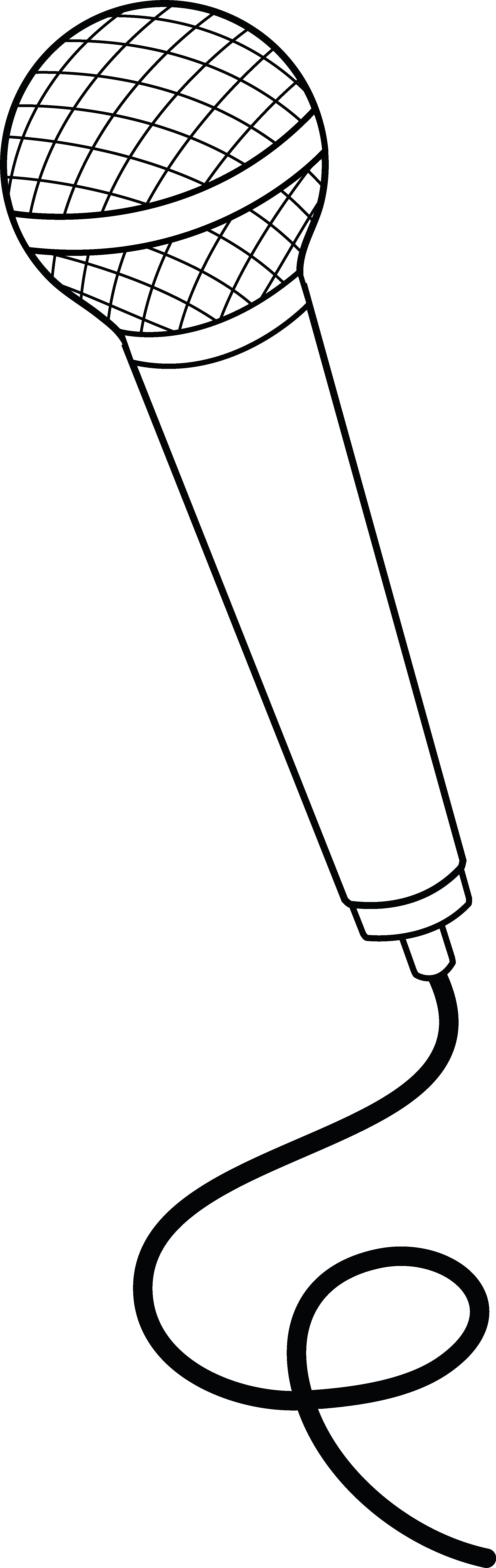 Microphone Clipart Coloring Page Microphone Coloring Page Transparent