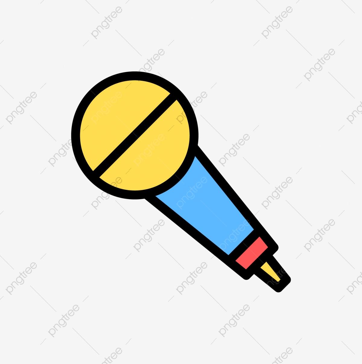 microphone clipart colourful
