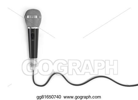 microphone clipart cord illustration