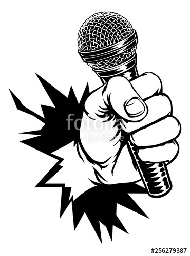 microphone clipart fist
