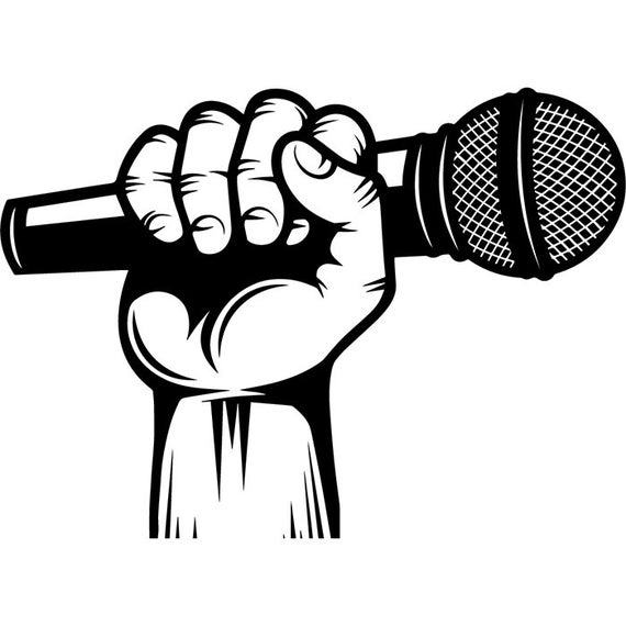 microphone clipart hand holding microphone