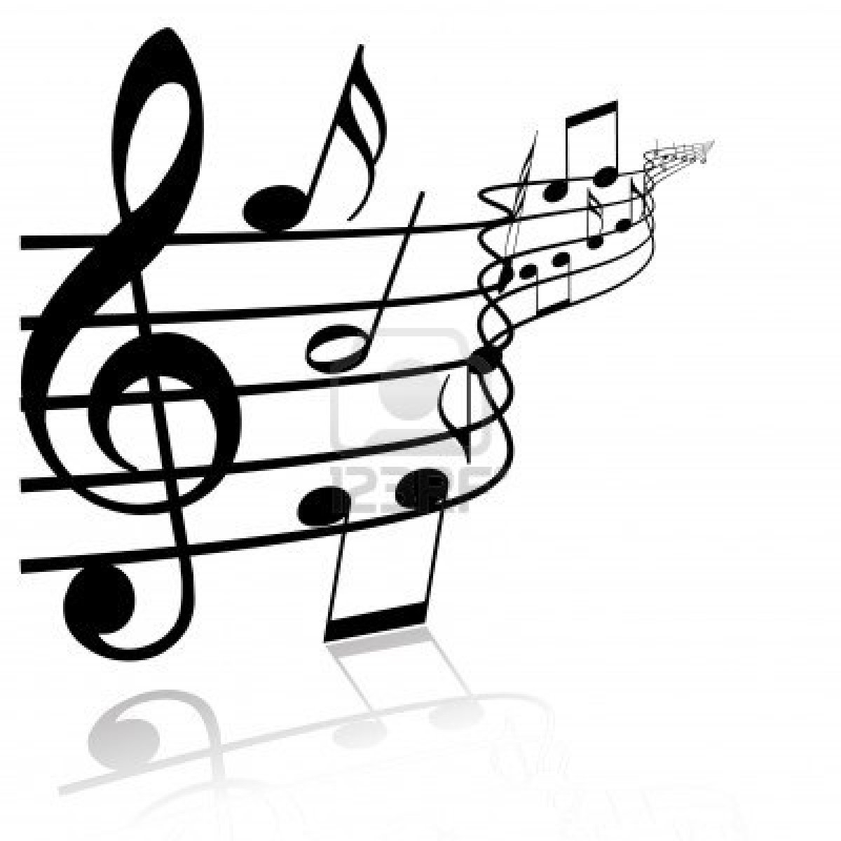 With music notes free. Microphone clipart musical note