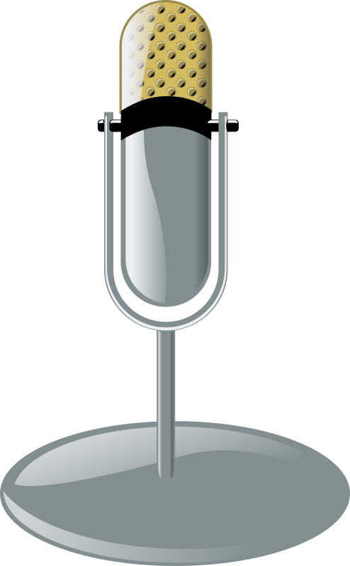 microphone clipart old style