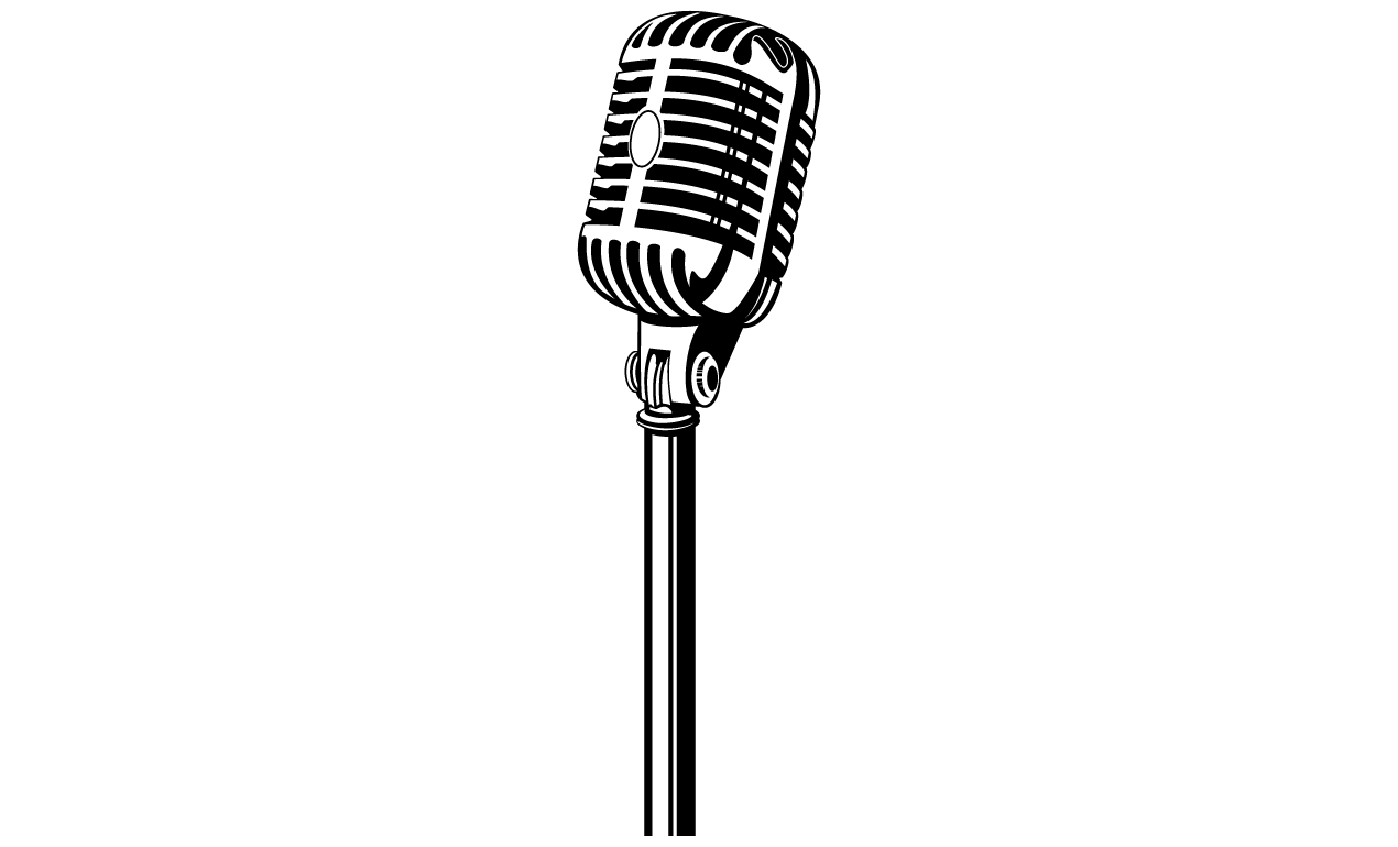 microphone clipart old style