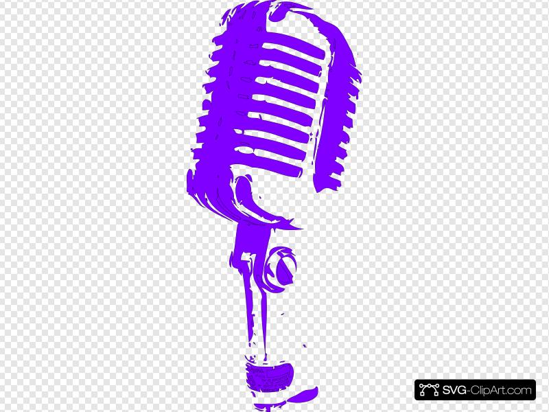microphone clipart purple
