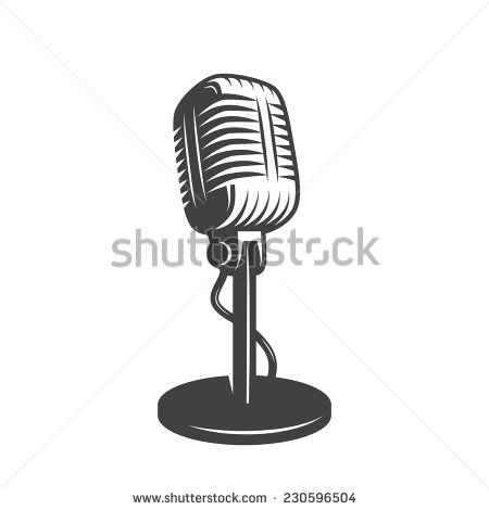 microphone clipart retro microphone