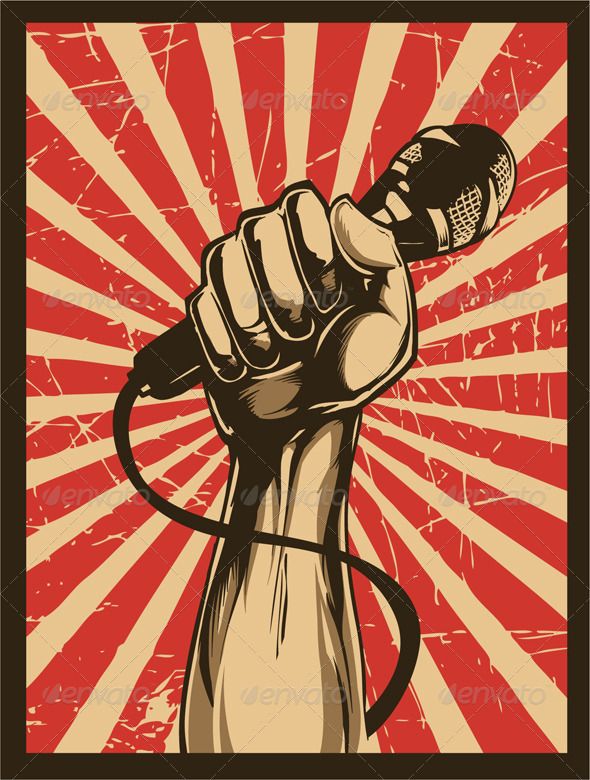 microphone clipart revolution fist