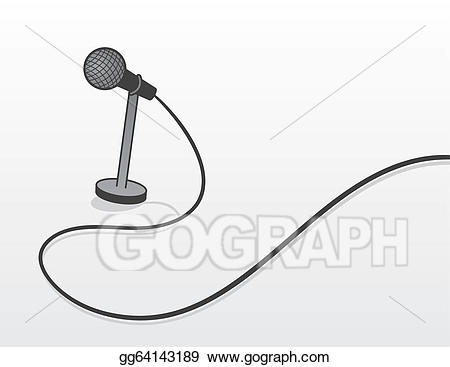 Microphone clipart wired. Vector art eps gg