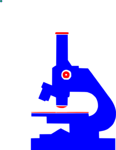 microscope clipart blue