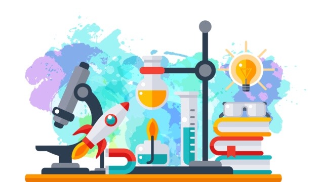 Science and physical properties. Microscope clipart chemical property