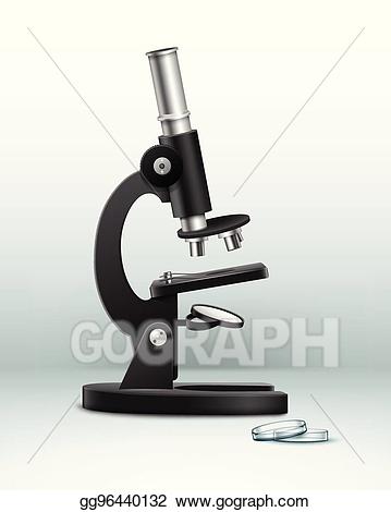Eps illustration with vector. Microscope clipart petri dish