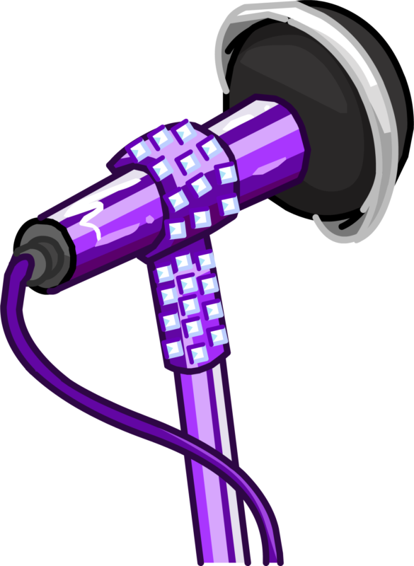purple clipart microphone
