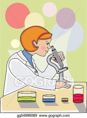 microscope clipart woman scientist