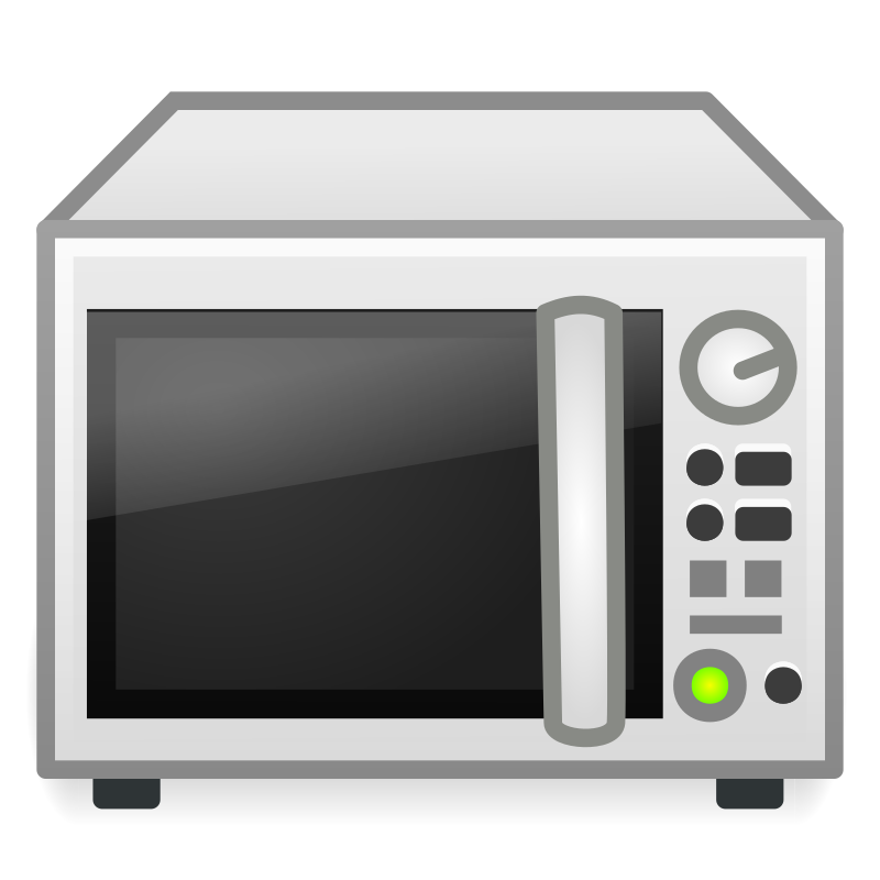 microwave clipart black and white