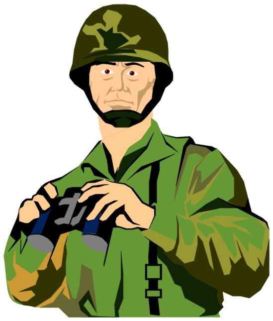 Clip art officer binoculars. Military clipart army captain