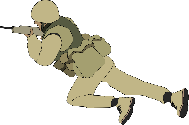 military clipart army shooting