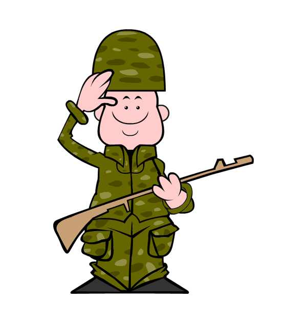 military clipart brave soldier