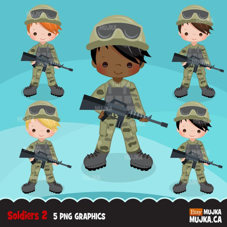military clipart little soldier