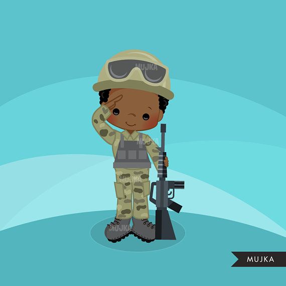 military clipart little soldier