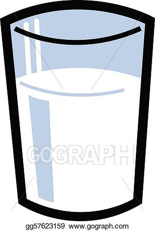 Vector stock of illustration. Milk clipart empty glass