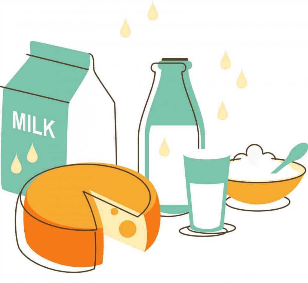 Рисунки молочных продуктов
