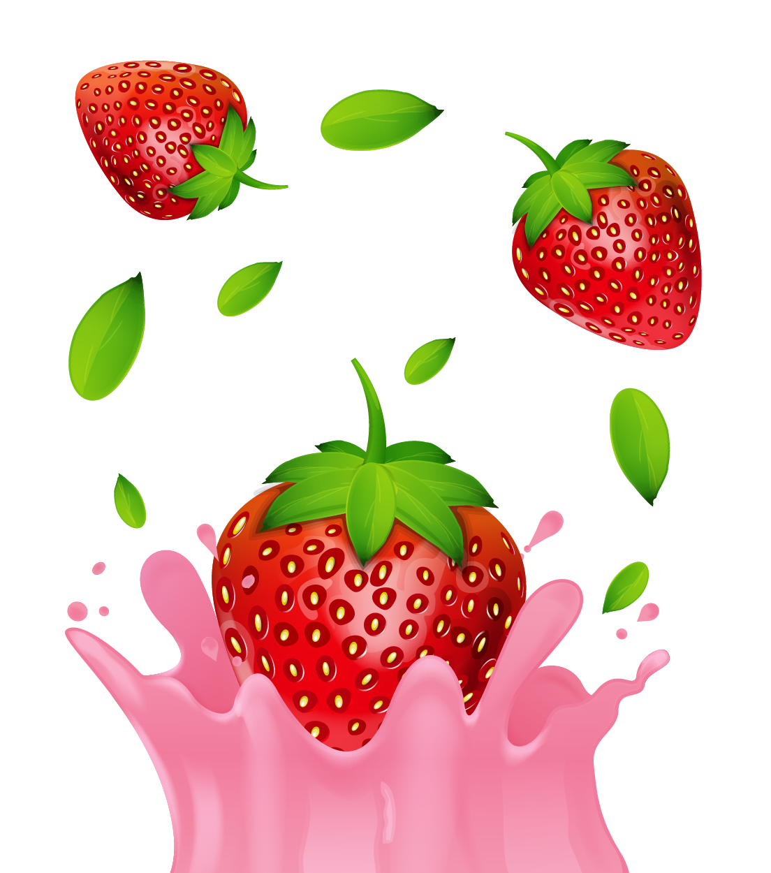 milk clipart strawberry