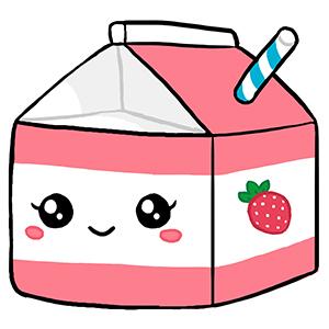 strawberries clipart milk carton