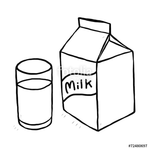 Glass of and carton. Milk clipart vector