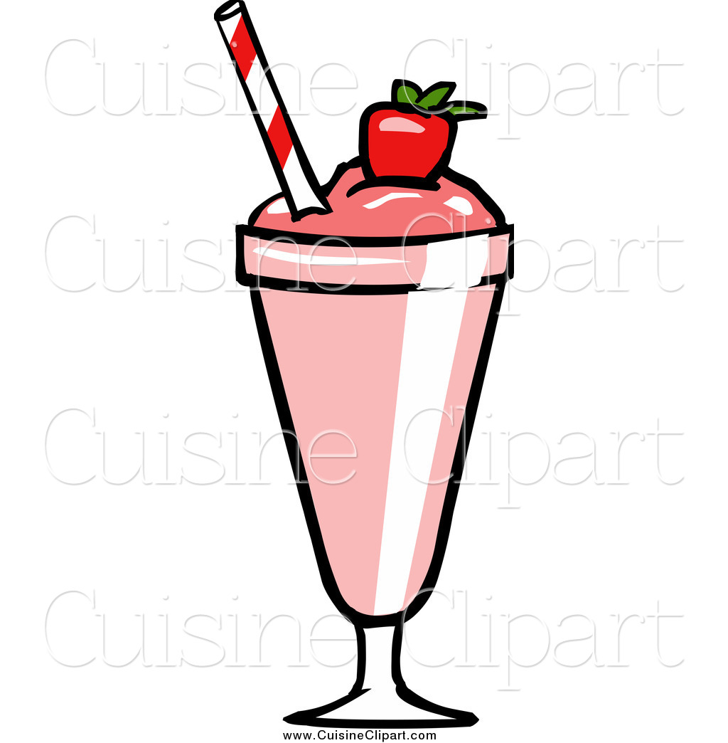 milkshake clipart cartoon strawberry