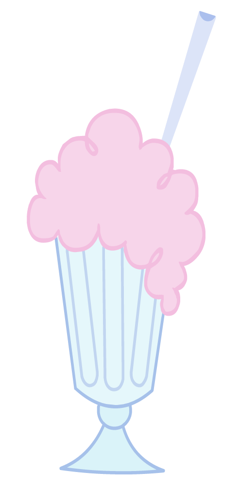 Objects by b archild. Pink clipart milkshake