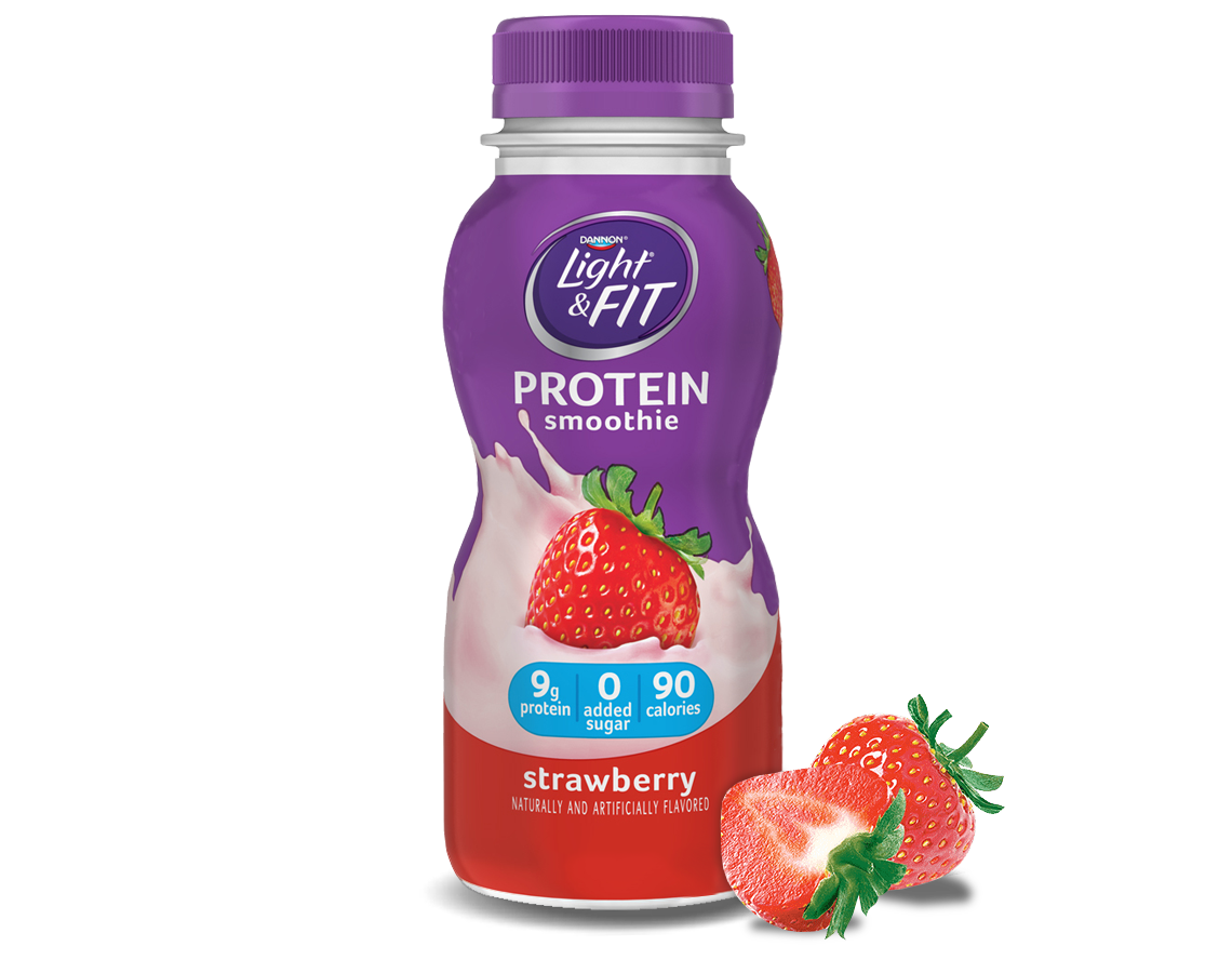 Strawberry protein smoothie light. Yogurt clipart yogurt drink