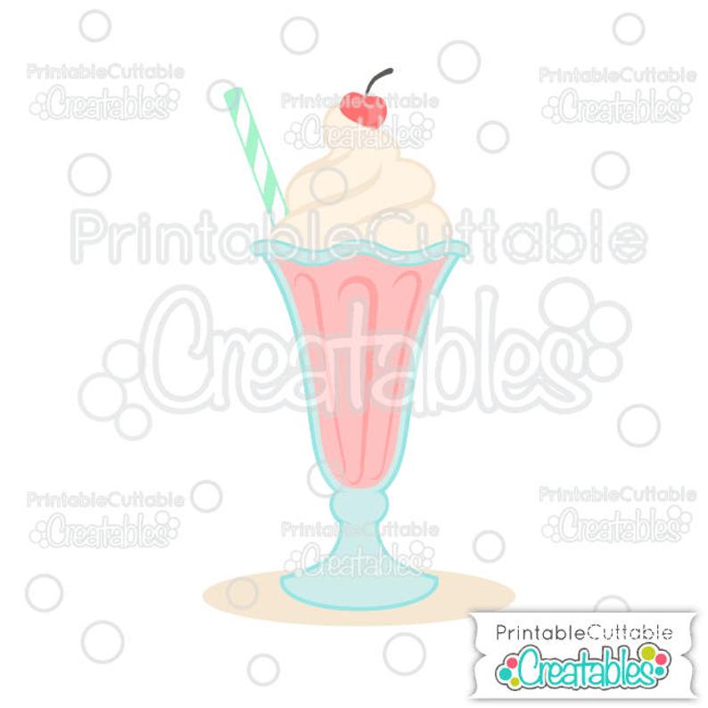 Milkshake clipart themed. Svg cut file e