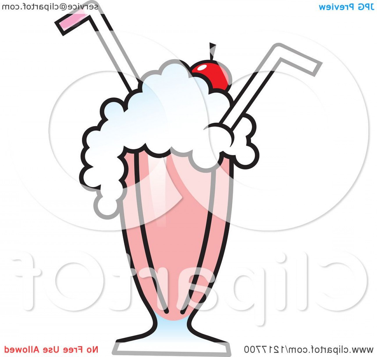 milkshake clipart two straw
