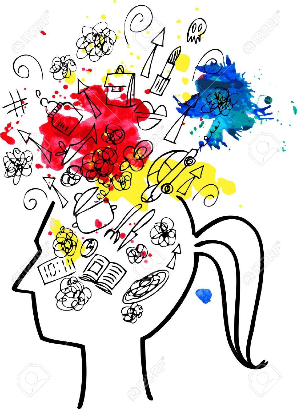 thoughts clipart busy mind
