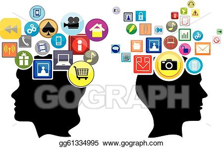 Mind clipart connection. Vector key to the