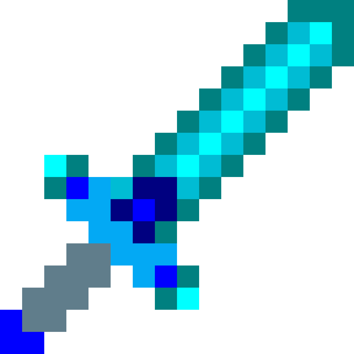 Minecraft clipart blue sword, Minecraft blue sword Transparent FREE for