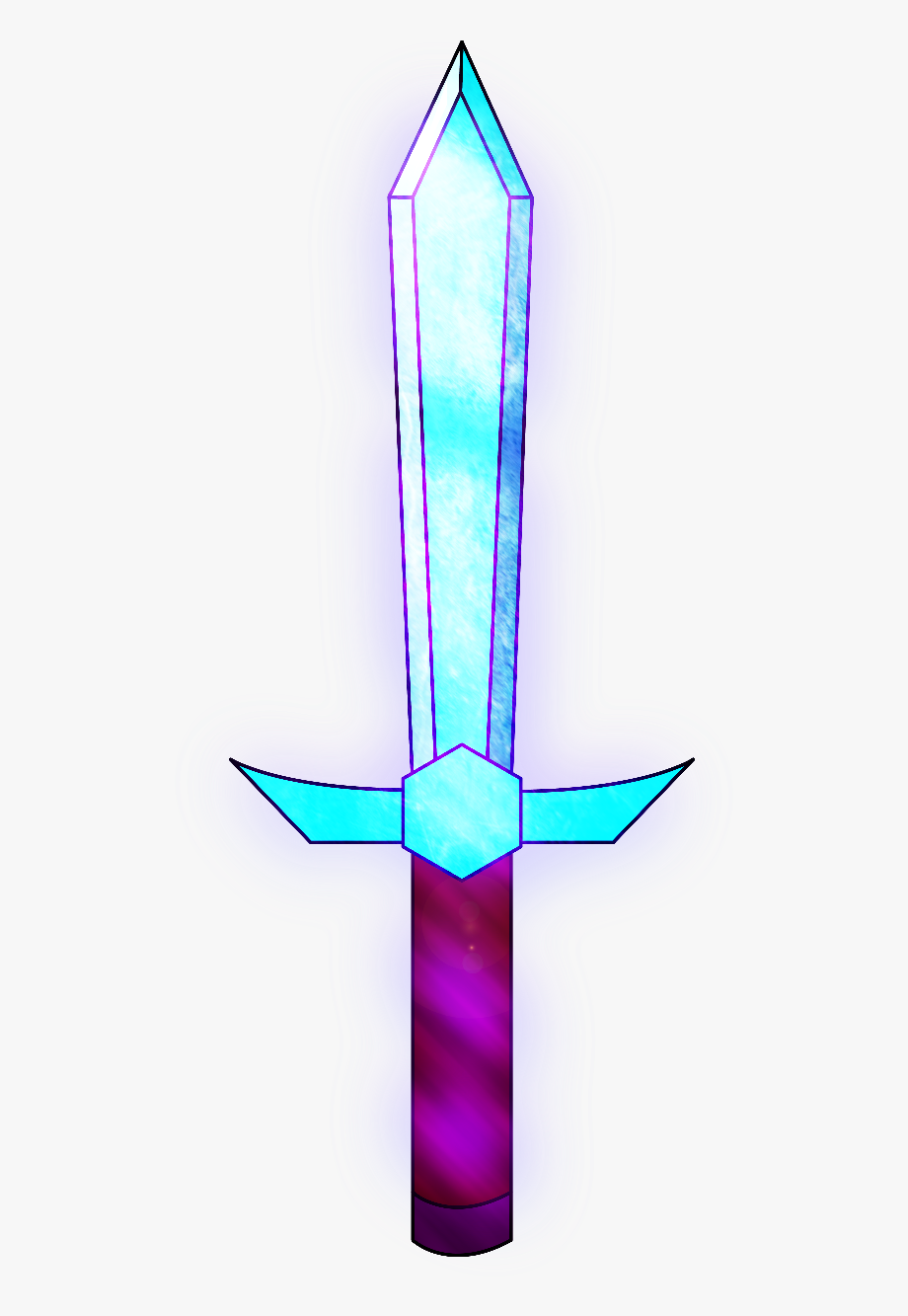 minecraft clipart blue sword