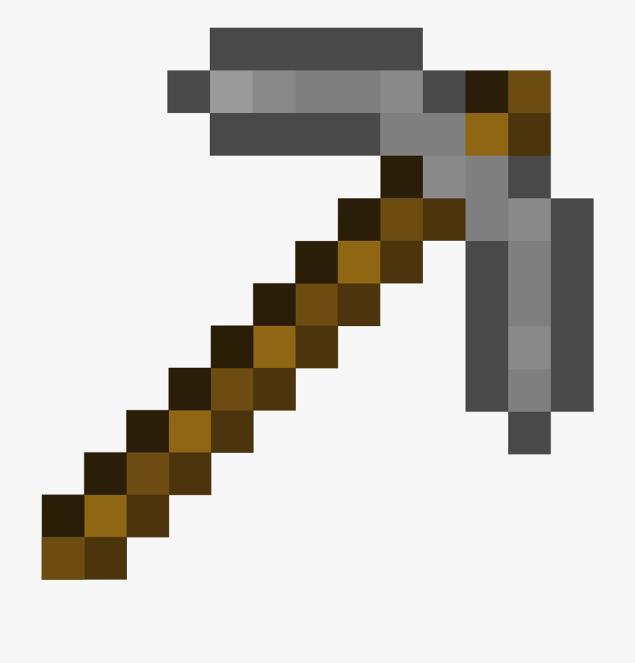 Gold stone . Minecraft clipart minecraft pickaxe