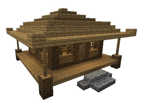 Minecraft house png. Building tutorial small asian