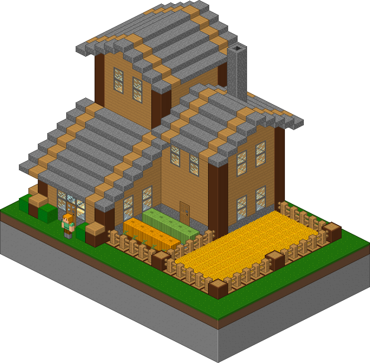 Pixel art houses pinterest. Minecraft house png