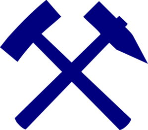 Symbols clip art images. Mining clipart broken rock