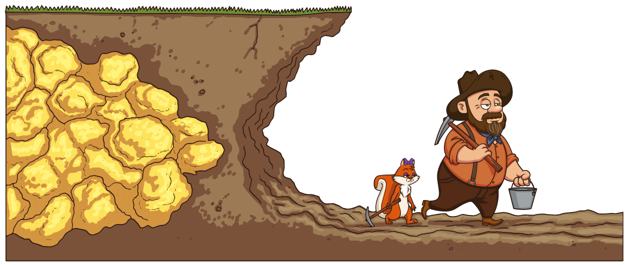 mining clipart gold digger