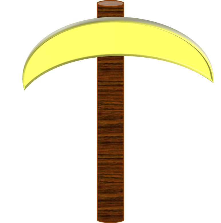 Image gold png magic. Mining clipart pickaxe
