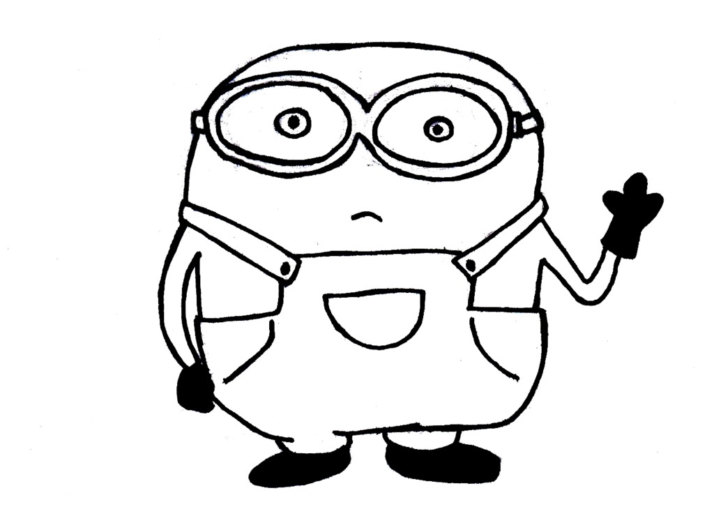 minions clipart outline