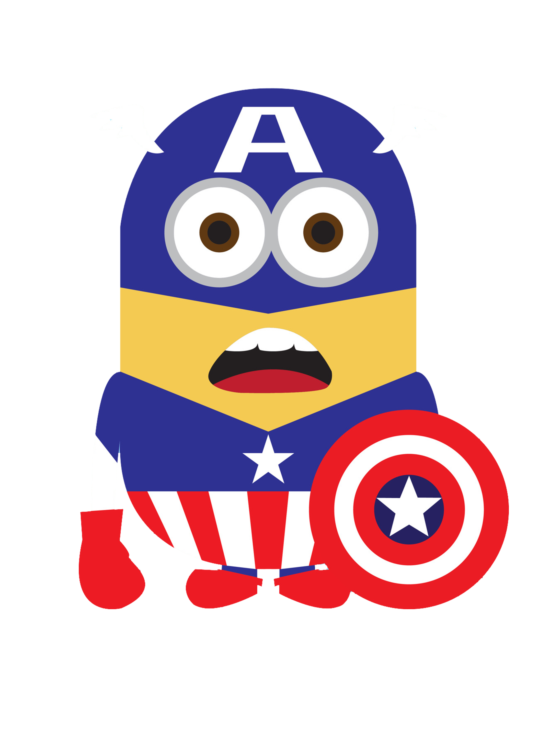 minion clipart captain america