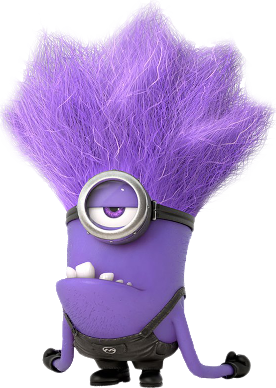 a purple minion